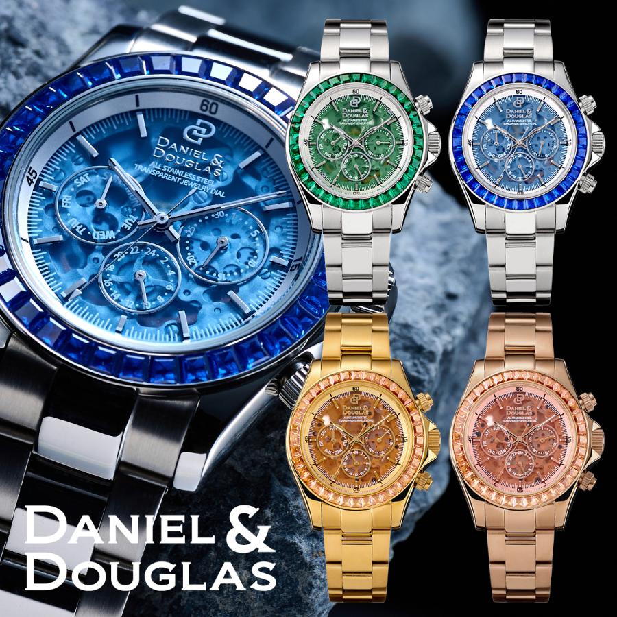 【未使用級】定価38.5万 ダニエル&ダグラス 腕時計 自動巻 レインボー 未使用級】定価38.5万 ダニエル&ダグラス 腕時計 自動巻