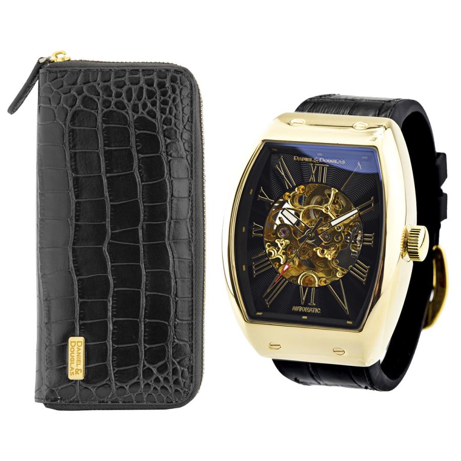 ダニエルアンドダグラス  財布と腕時計のギフトセット メンズ ブランド 腕時計 ブランド スケルトン 本革 長財布 レザー 父の日 |  | 05