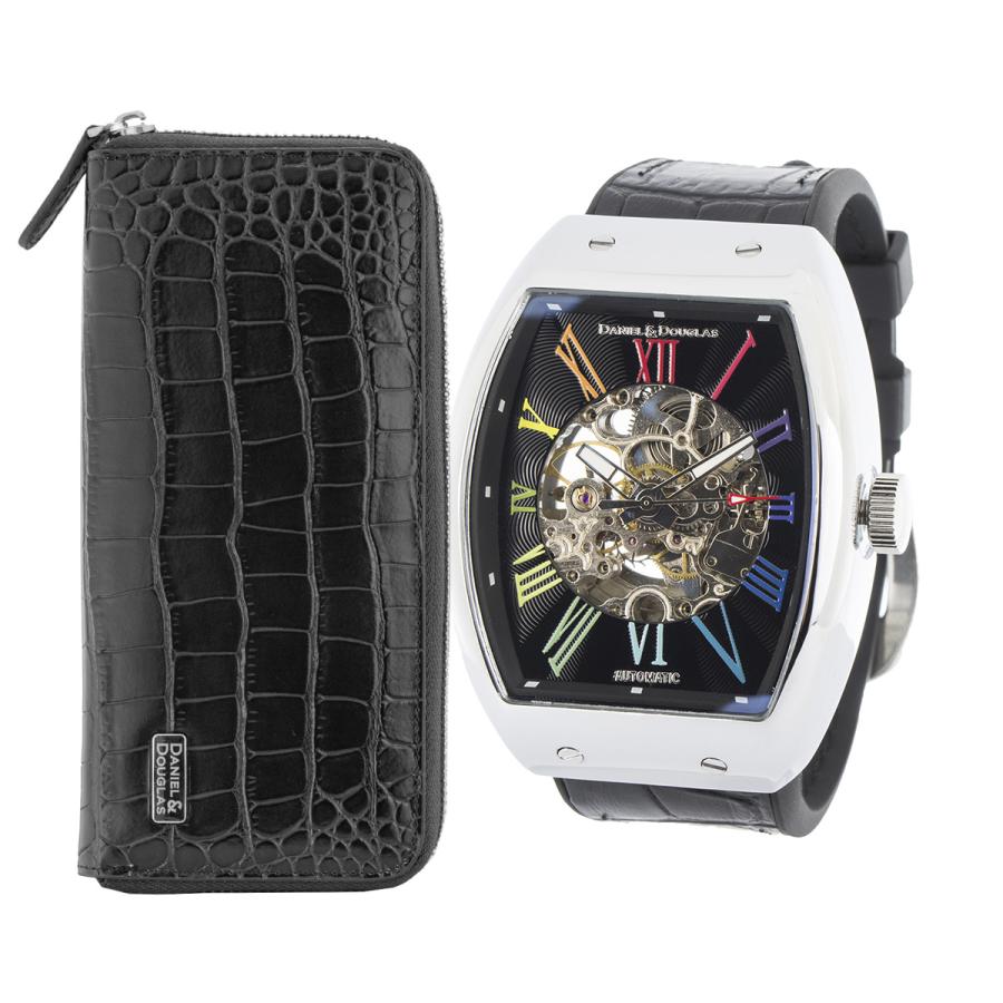 ダニエルアンドダグラス  財布と腕時計のギフトセット メンズ ブランド 腕時計 ブランド スケルトン 本革 長財布 レザー 父の日 |  | 04