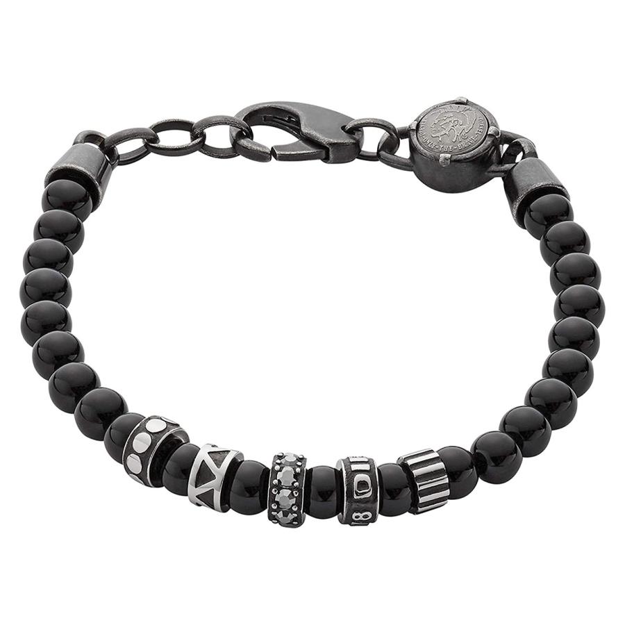 ディーゼル Diesel メンズ ブレスレット Dx ブランド 数珠 ジルコニア プレゼント アクセ ブレス シルバー 人気提案