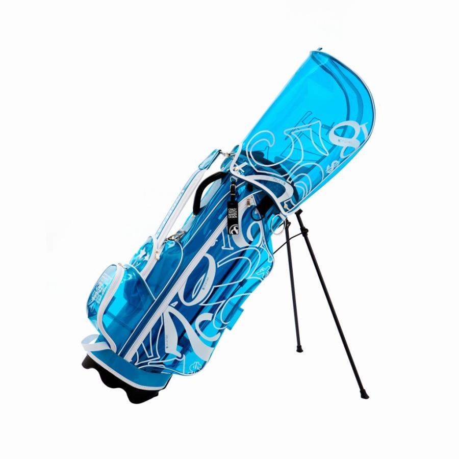フランク三浦 ゴルフ スケルトン キャディバッグ スタンドキャディバッグ クリア メンズ ブランド 軽量 クラブケース ゴルフバッグ ゴルフ