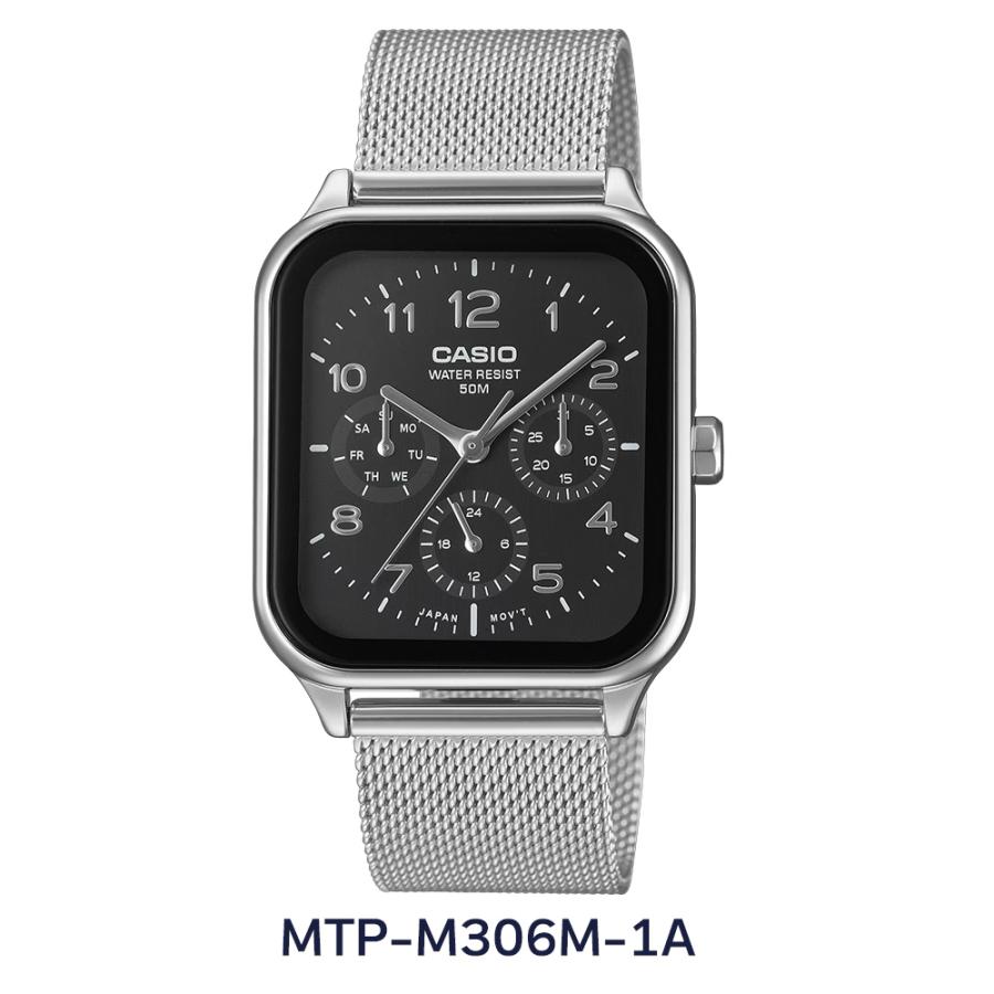 海外正規品 日本未発売 CASIO カシオ MTP-M306D メンズ腕時計 並行輸入品 ブラック文字盤 マルチカレンダー ステンレスベルト ビジネス 普段使い | スタンダード（CASIO） | 04