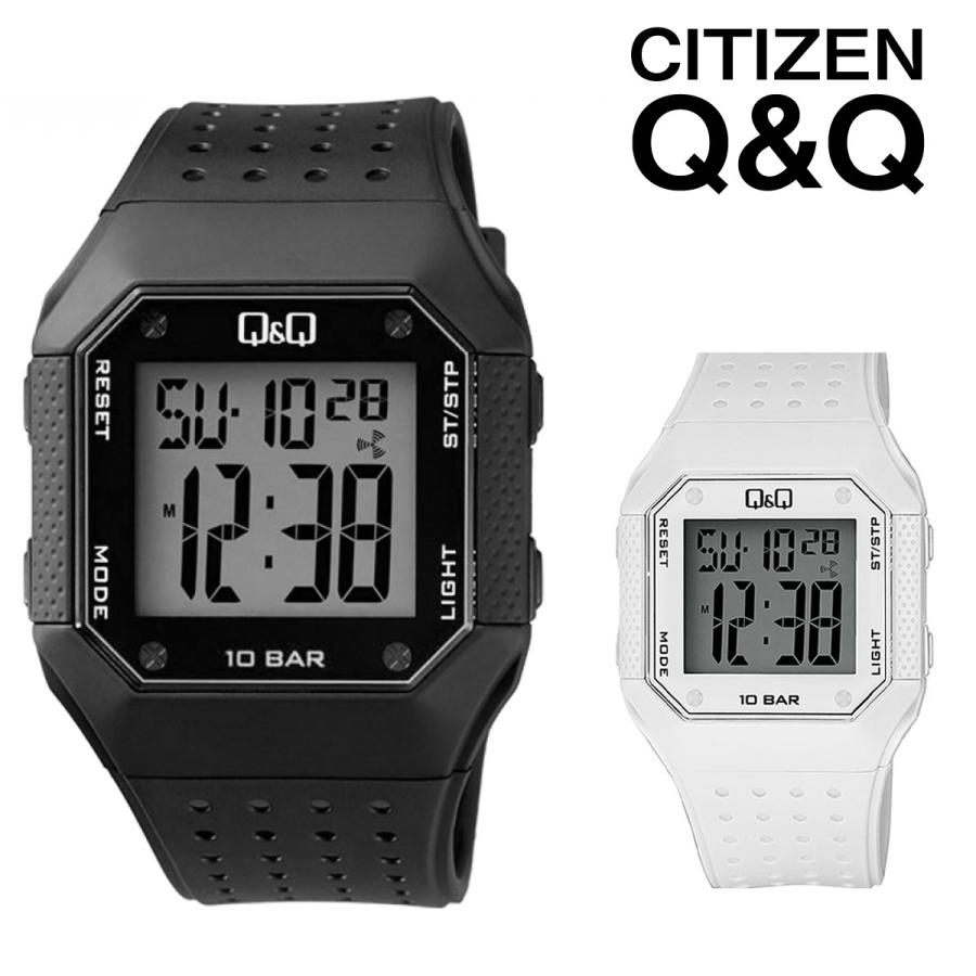 Q＆Q キューアンドキュー 腕時計 メンズ レディース デジタル カレンダー CITIZEN シチズン 時計 ブランド 防水 シンプル おしゃれ｜aruim