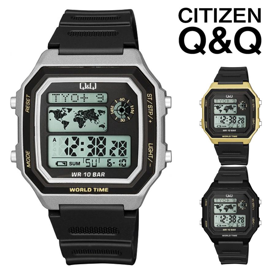 Q＆Q キューアンドキュー 腕時計 メンズ レディース デジタル ...