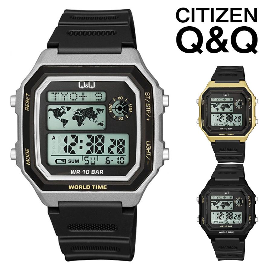 Q Q キューアンドキュー 腕時計 メンズ レディース デジタル カレンダー Citizen シチズン 時計 ブランド 防水 シンプル 安い ワールドタイム Qq03 セレクトショップ Number11 通販 Yahoo ショッピング