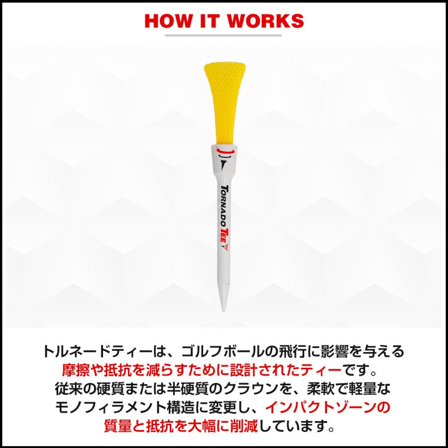 トルネードティー 5本入り TORNADO TEE ゴルフ ティー ドラコン