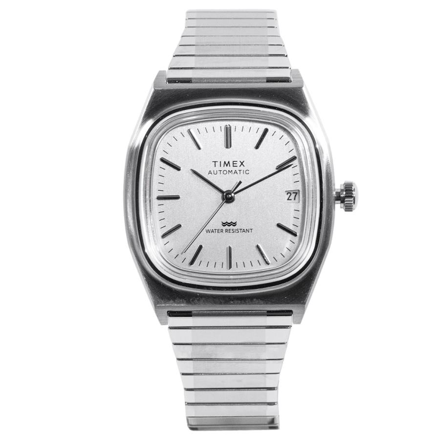 TIMEX タイメックス Q Timex TW2W70800 自動巻き メンズ腕時計 レトロデザイン ステンレス ブラウン管TV風 海外正規品 | TIMEX | 01