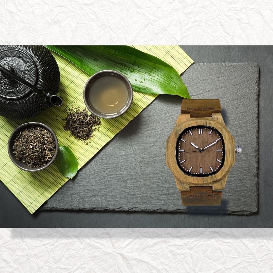 腕時計 メンズ レディース ユニセックス ウッドウォッチ 木製 レザー ノーチラス風 竹製腕時計 メール便発送 Wd01 セレクトショップ Number11 通販 Yahoo ショッピング