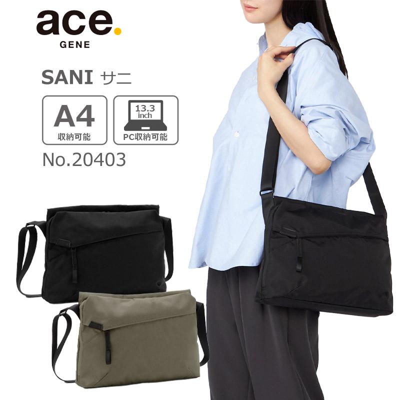 ace. GENE LABEL エース サニ 横型 ショルダーバッグ 20403 軽量 A4