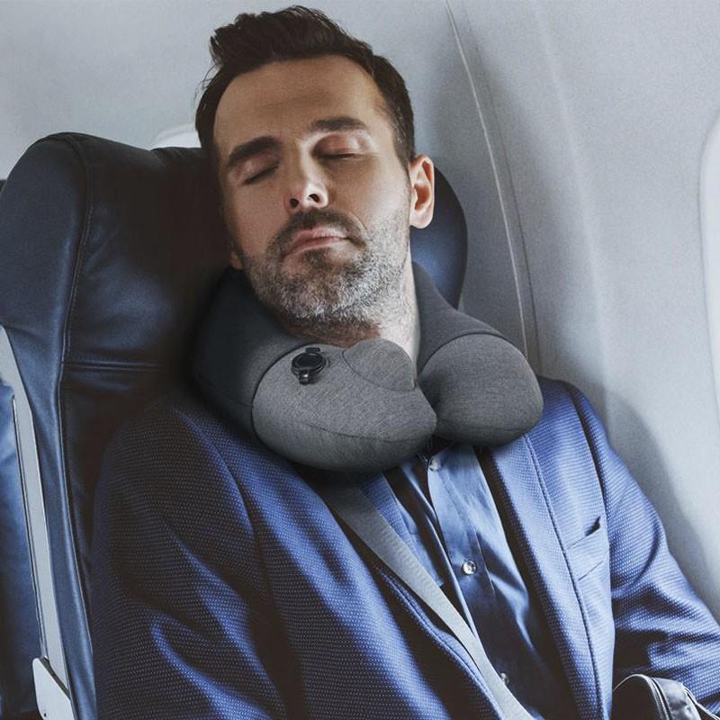 トラベルモール インフレータブルポンプネックピロー 首枕 Travelmall