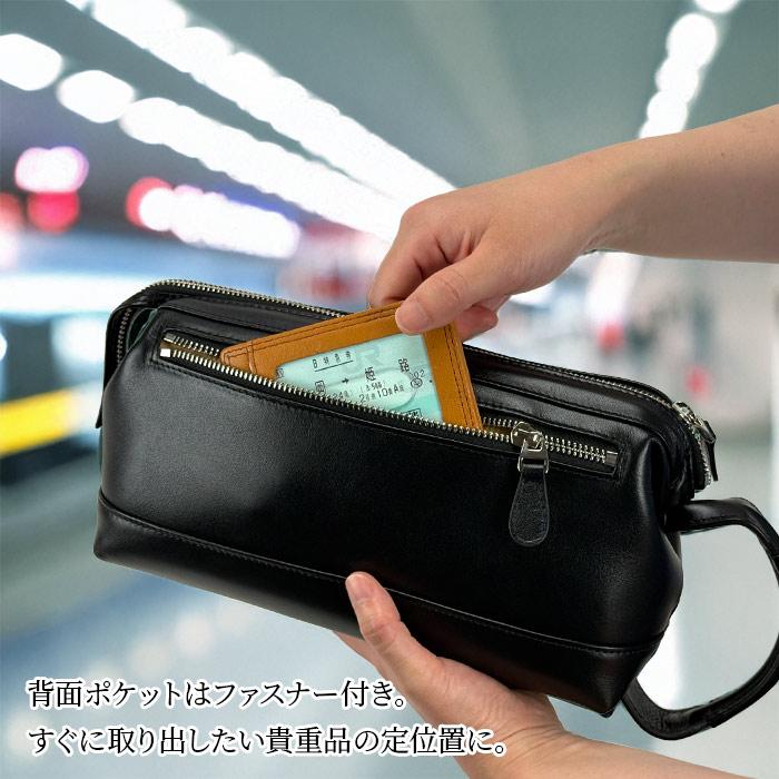 セカンドバッグ クラッチ ダレスバッグ メンズ 牛革 ソフトレザー 横