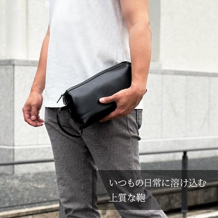 新品未使用　DAKS 本革　レザー　黒　セカンドバッグ　クラッチ　ダレス　日本製 セカンドバッグ クラッチ ダレスバッグ メンズ 牛革 ソフトレザー 横