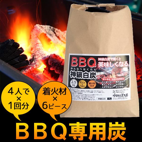 バーベキュー 炭 BBQ 木炭 2.5kg 着火剤付き 送料無料 | 