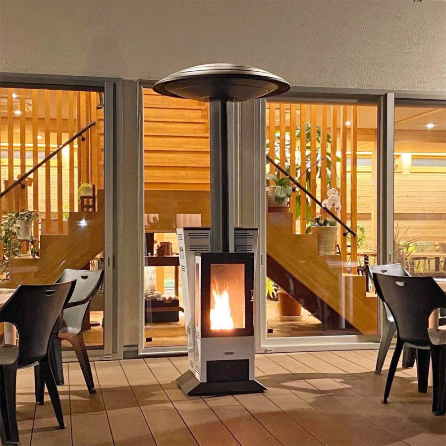 無電源ペレットストーブ HOT SPOT 13 キャスター付き 災害時や屋外