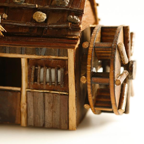 盆栽 盆景 木製模型 水車小屋 送料無料 : あるまま - 通販 - Yahoo