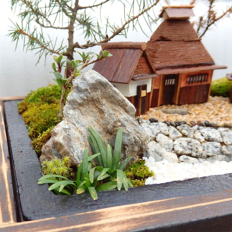 お中元 盆栽 庄屋さん（S）ミニ庭園 ギフト 誕生日プレゼント