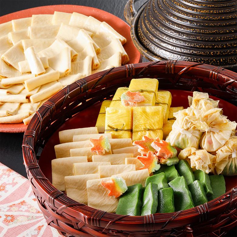 バレンタイン ゆば鍋セット 湯葉しゃぶ ヘルシーで上品な鍋 生湯葉と