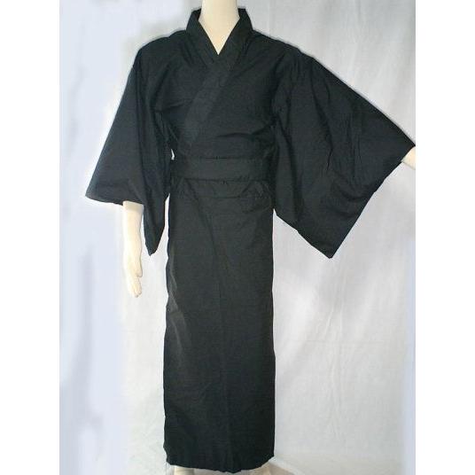 カラー着物 黒 仮装衣装落語大喜利着物