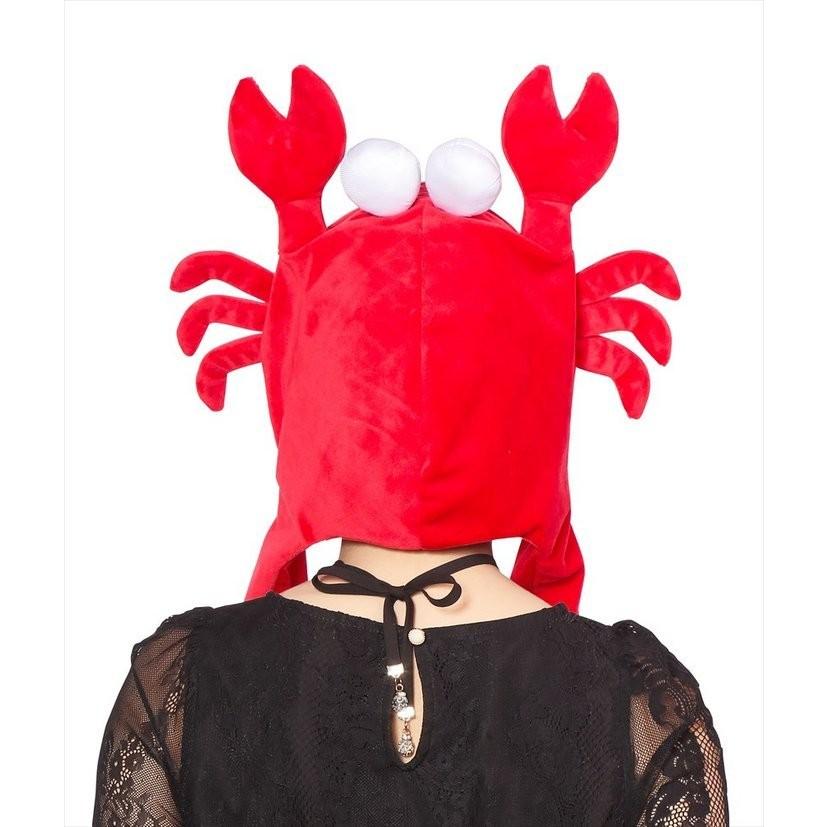市場 かぶりもん 変装 8765 ｶﾆのかぶりもの カニキャップ カニの帽子 かぶりもの 蟹 仮装マスク コスプレ パーティーグッズ