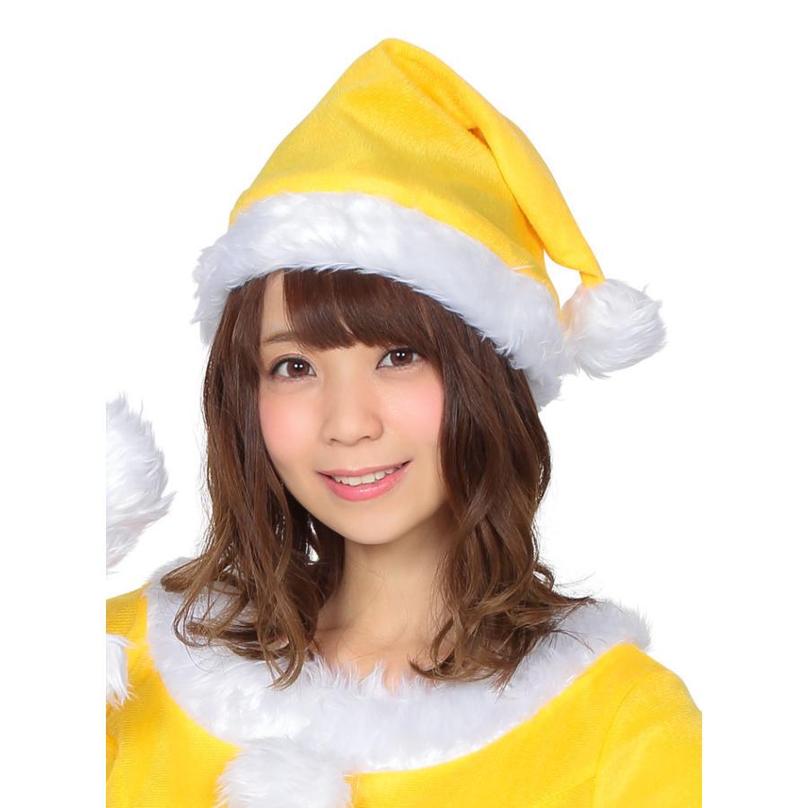 XM サンタ帽子 イエロー クリスマス Xmas サンタクロース 帽子 かぶりもの コスプレ｜arune｜03
