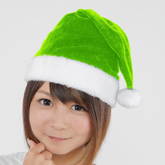 Arune仮装雑貨のお店あるねクリスマス コスプレ サンタ帽子 ライトグリーン クリスマス サンタクロース 衣装 コスチューム Xmas プチプラ 受注生産品