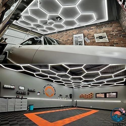 ハニカムライト LED 照明 ガレージ 照明 led プロの自動車美容ハニカム ライト ガレージ照明