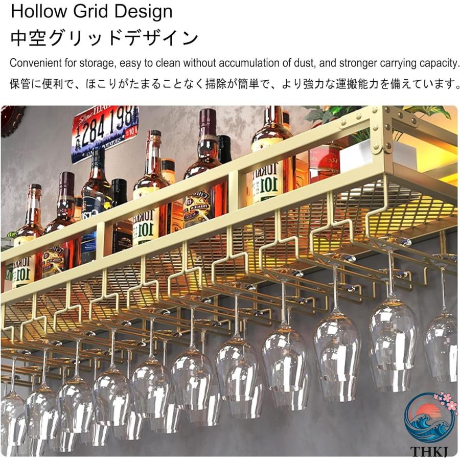 ワインラック 酒棚 ワインセラー ボトルスタンド 赤ワイン収納 おしゃれラック THKJ ワイン保存ワインバーキャビネット お 壁掛け ワイングラスホルダーの画像