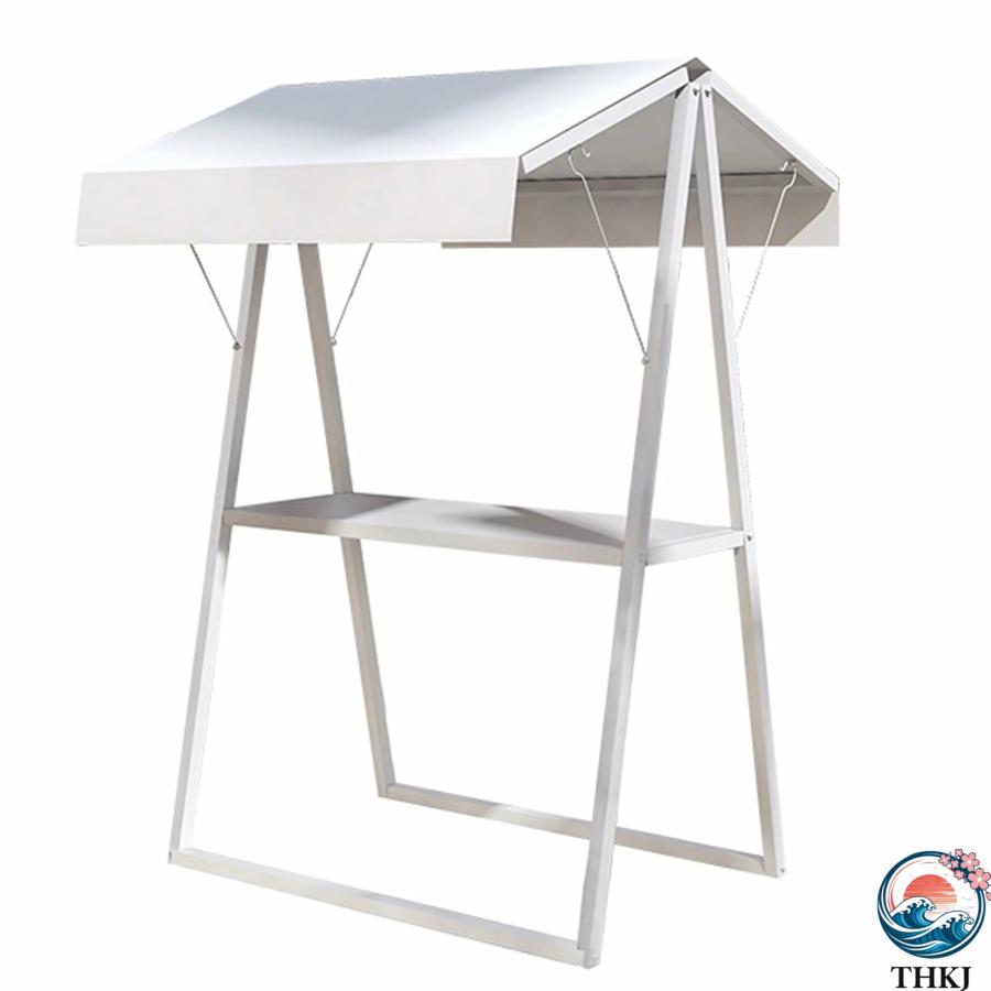 屋台ブース 折りたたみ式屋台セット 鉄製 耐荷重250kg 幅150 THKJ 200×奥行100×高さ220cm 大容量 コンパクト設計 仮設ディスプレイスタンド 店頭販売_8