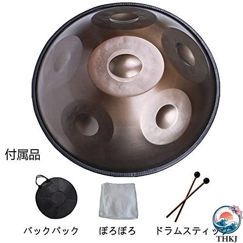 ハンドパンドラム楽器 ハンドパンニ短調6ノート Dマイナー ソフト THKJ ハンドパンバッグ ハンドパンマレット2個付き 初心者に適しています ゴールドの画像