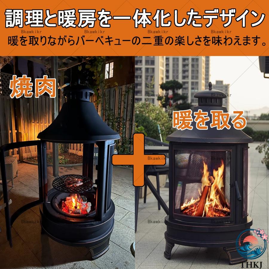 薪ストーブ 1台2役薪ストーブ クッキングストーブ 耐熱塗装 二次燃焼