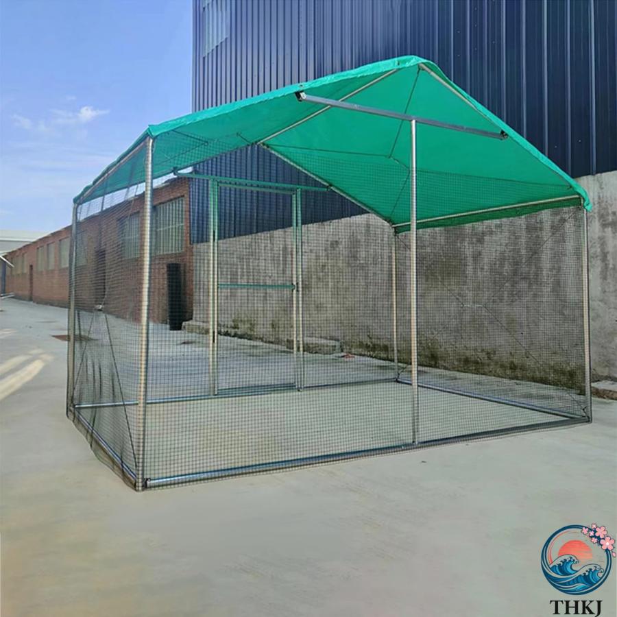 金属製鶏舎 水棲カバー付き屋外鶏小屋 アヒル ウサギ THKJ ガチョウ 家禽用の囲い付き鶏小屋(800*300*150cm 園芸に便利 作業しやすい 使いやすい おすすめ_6