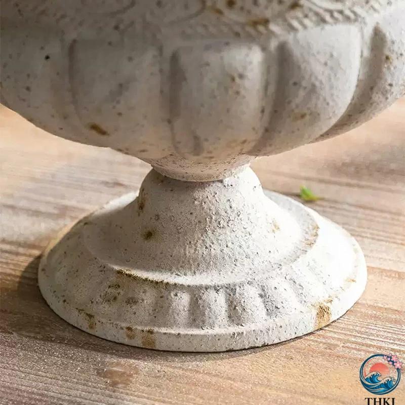 フラワーベース アンティーク調 フレンチレトロ カップ型 花器 トロフィー風 THKJ ドライフラワー対応 装飾オブジェ 置物 インテリア ディスプレイ リビン_3