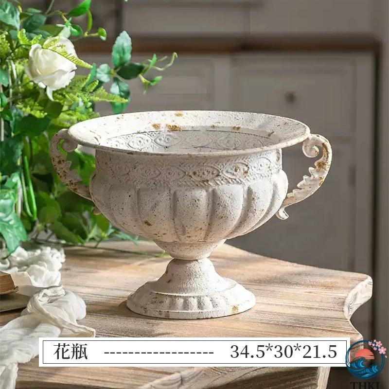 フラワーベース アンティーク調 フレンチレトロ カップ型 花器 トロフィー風 THKJ ドライフラワー対応 装飾オブジェ 置物 インテリア ディスプレイ リビン_5