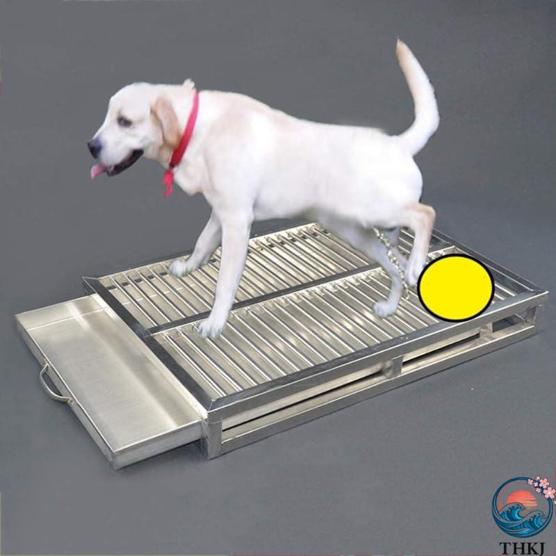 犬 トイレ ステンレス鋼の犬のトイレ THKJ ステンレススチールペットトレーニングトレイ 屋内子犬トレーニングパッド 使いやすい お手入れ簡単 快適 おすすめの画像