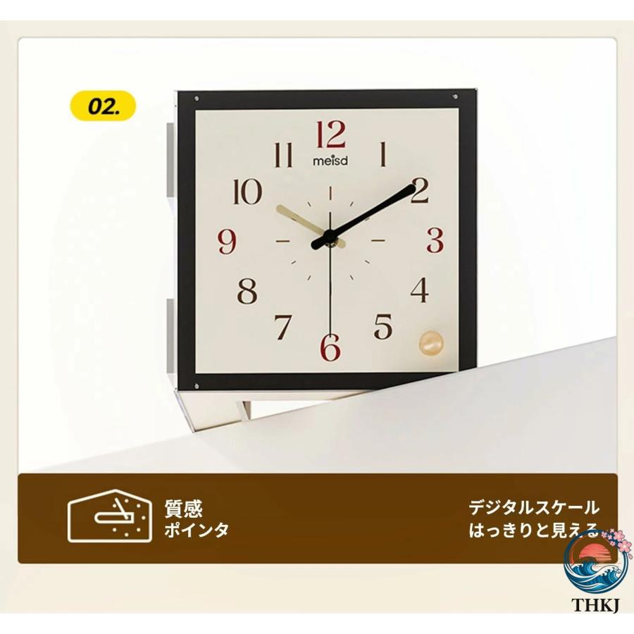 多機能LED両面コーナー 壁掛け時計 両面壁掛け時計 THKJ コーナーモダン壁掛け時計 ライト付き 装飾壁掛け時計 デジタルコーナー壁 おしゃれ 空間になじむ_3