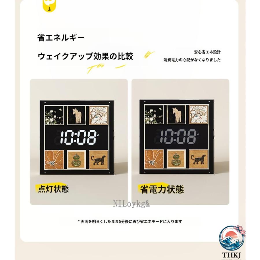 多機能LED両面コーナー 壁掛け時計 両面壁掛け時計 THKJ コーナーモダン壁掛け時計 ライト付き 装飾壁掛け時計 デジタルコーナー壁 おしゃれ 空間になじむ_5