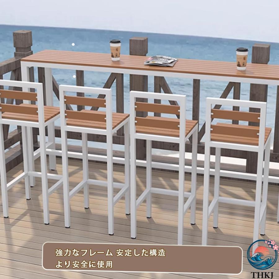 カウンターテーブルセット5点セットベランダ テーブルセットカウンターチェア THKJ 屋外 ダイニングテーブル ハイテーブル 食卓テーブル おしゃれ 使いやすい_4