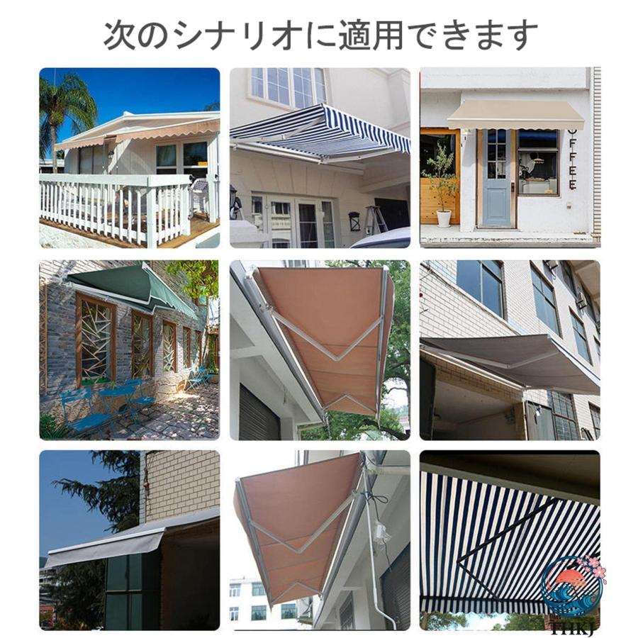 アウトドアオーニングアルミ合金日よけベランダガーデンパラソル 風に強い雨 THKJ オーニングシェード庭の日よけ折りたたみマニュアル中庭 オプションで長さ2_4