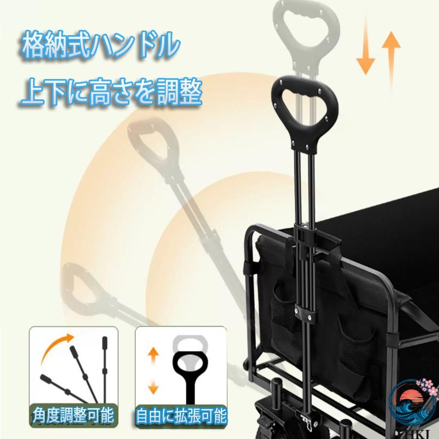 アウトドアカート キャリーワゴン アウトドアワゴン キャンプカート THKJ キャリーワゴンテーブル 90*50*100cm 大容量160L 耐荷重180KG 荷物運び 軽量_3