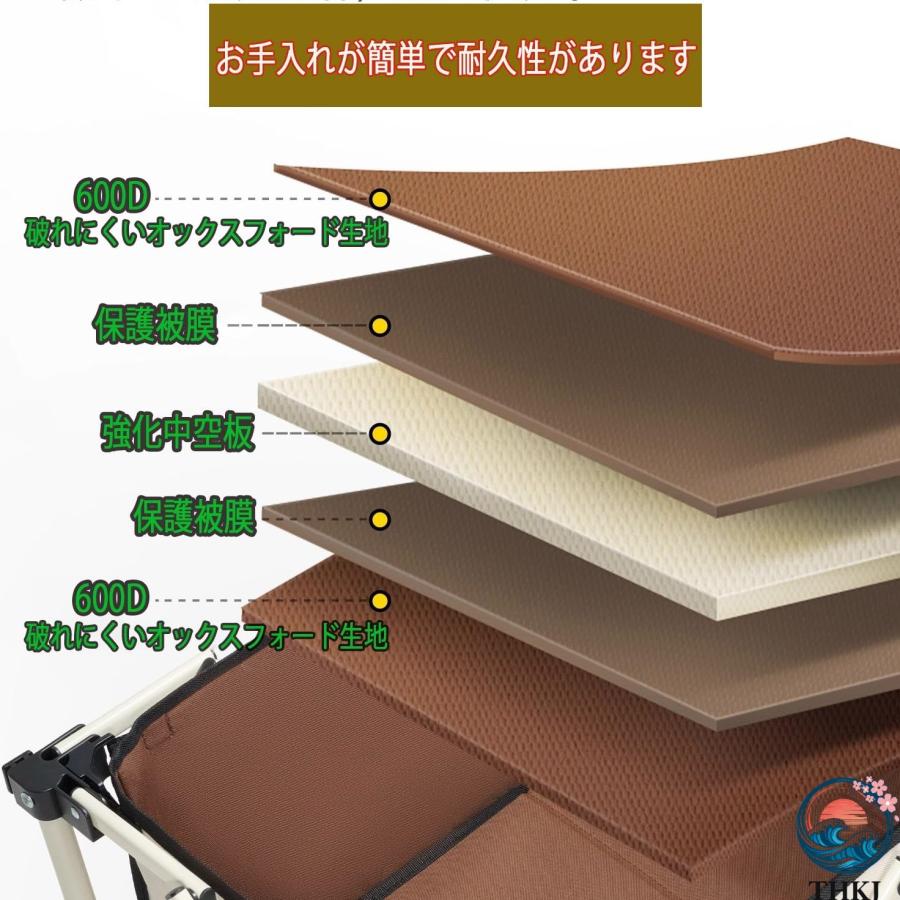 キャリーカート アウトドアワゴン アウトドアカート キャンプカート THKJ ワゴンアウトドア 81*48*94cm 大容量200L 耐荷重150kg 折り畳み 自立収納 コンパクト_5