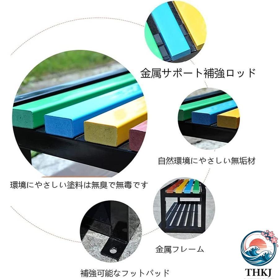 180cmバルコニー木製ベンチ アレジャーチェア 防水日焼け止めガーデンチェアベンチ THKJ 屋外公園のベンチ ロングチェア 安全で難燃性 おしゃれ 空間になじむの画像