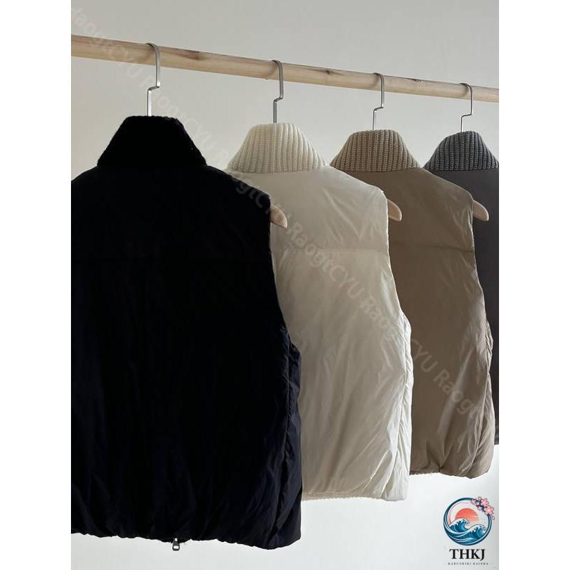 厚手 ダウンベスト レディース ダウン ジャケット コート THKJ ブルゾン アウター 袖なし 冬服 ゆったり 暖かい 防寒 快適 着回しやすい 合わせやすいの画像
