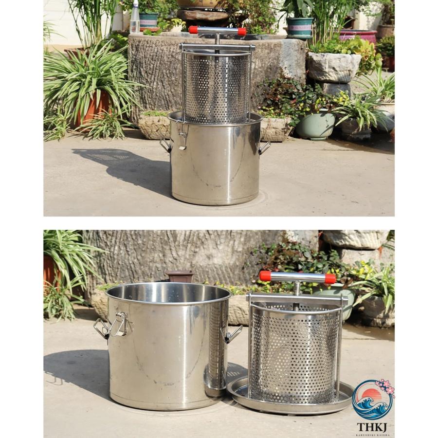 ステンレス製　手動式蜂蜜分離機　圧搾機 蜂蜜分離器 蜂蜜圧搾機 蜂蜜抽出機 蜜蝋抽出機 蜂蜜絞り器 蜜を絞り器