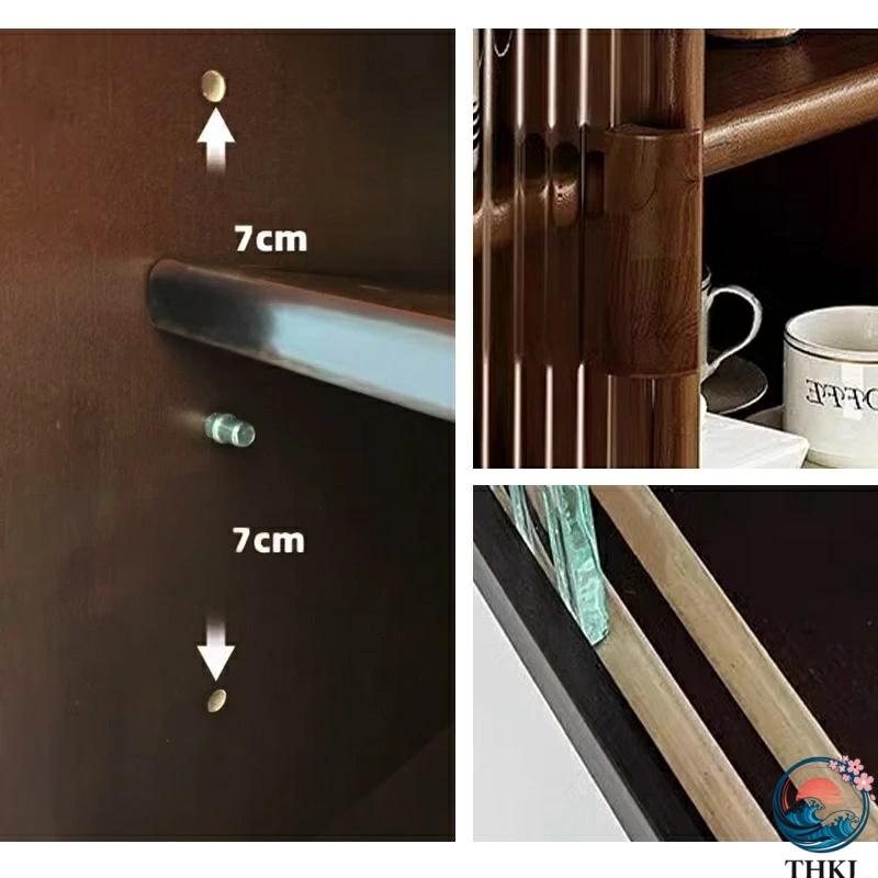 食器棚 コンパクト スリム 一人暮らし ロータイプ 小さめ 幅63cm ミニ食器棚 THKJ キッチン 卓上 おしゃれ 木製 アンティーク 卓上チェスト 卓上ラック 2_10