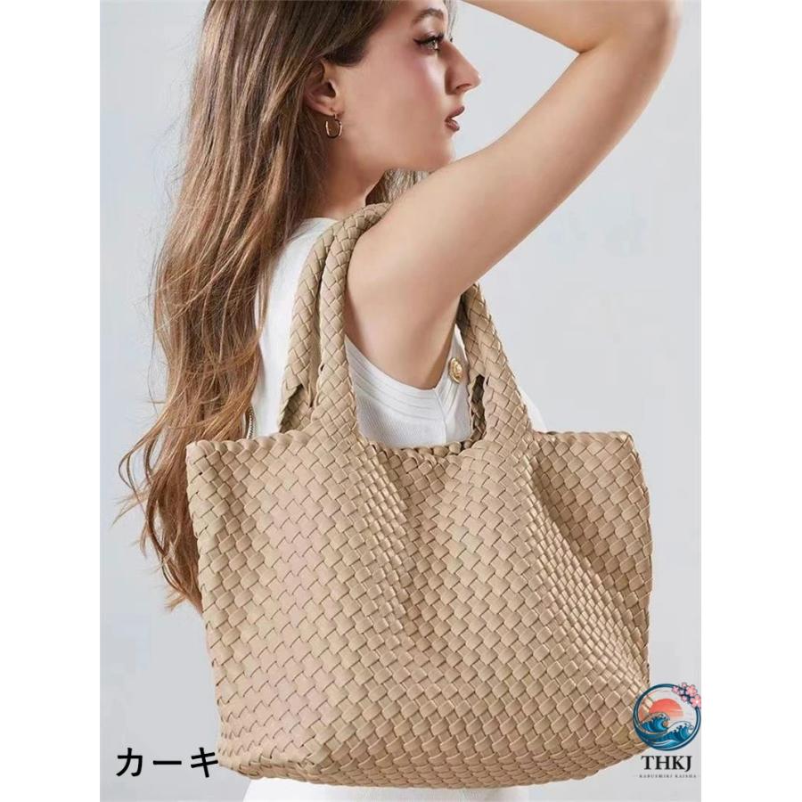 編み込みトートバッグ メッシュトートバッグ トートバッグ レディース