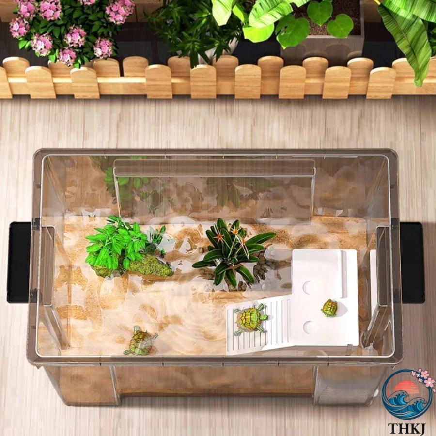 亀飼育用水槽 亀水槽 大型プラスチック水槽 大型カメ飼育ケース 亀用品