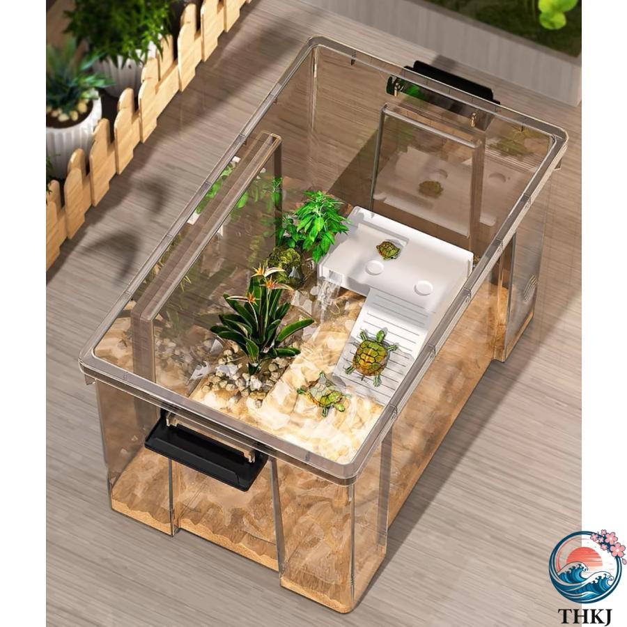 亀飼育用水槽 亀水槽 大型プラスチック水槽 大型カメ飼育ケース 亀用品