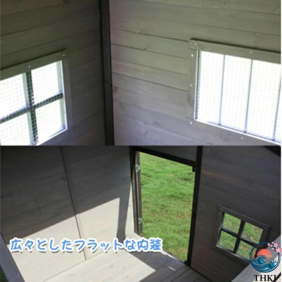 無垢材の犬小屋 屋外の木造犬小屋 THKJ 大型犬小屋 屋外防水犬小屋 L 使いやすい お手入れ簡単 快適 ペットも快適 おすすめ 人気 省スペース 収納しやすいの画像