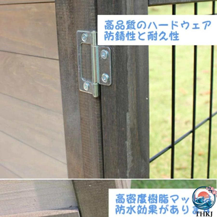 無垢材の犬小屋 屋外の木造犬小屋 THKJ 大型犬小屋 屋外防水犬小屋 L 使いやすい お手入れ簡単 快適 ペットも快適 おすすめ 人気 省スペース 収納しやすいの画像