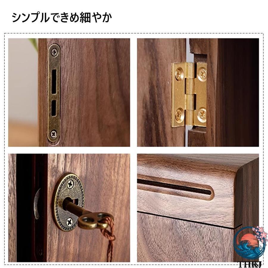 貯金箱 大容量の木製の貯金箱 貯蓄ボックス 鍵付き 大きい お札貯金箱